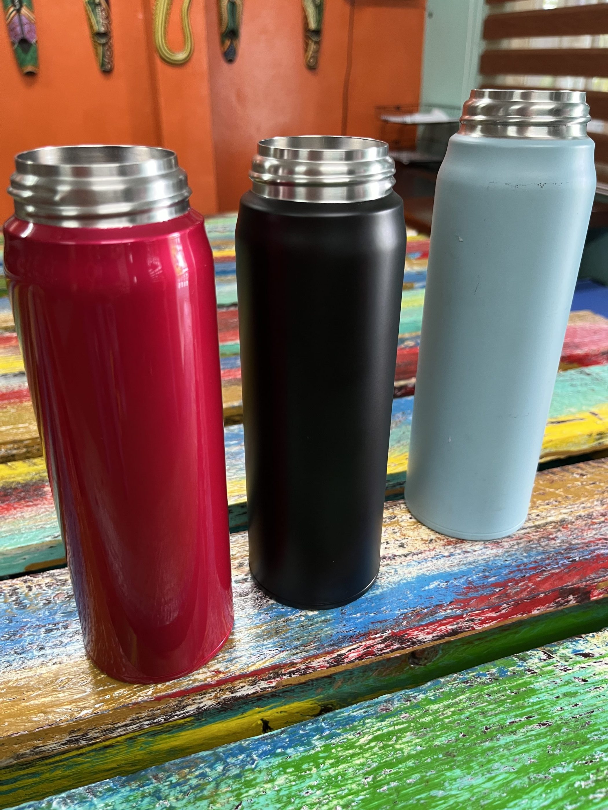 Stoving Paint on Vacuum Flask